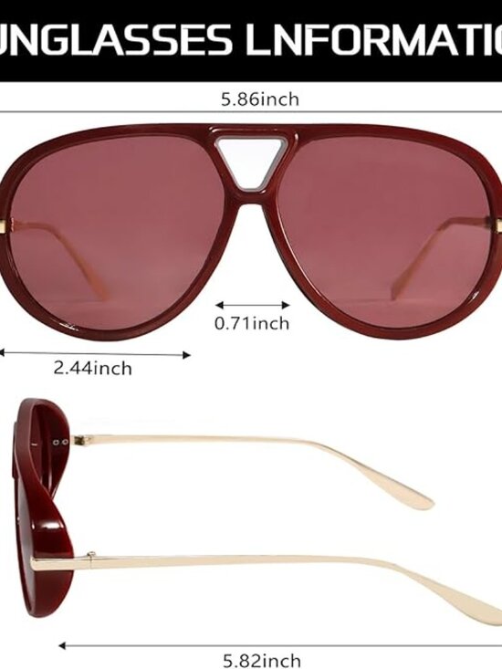 Metal Oversized Sunglasses